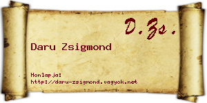 Daru Zsigmond névjegykártya