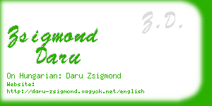 zsigmond daru business card